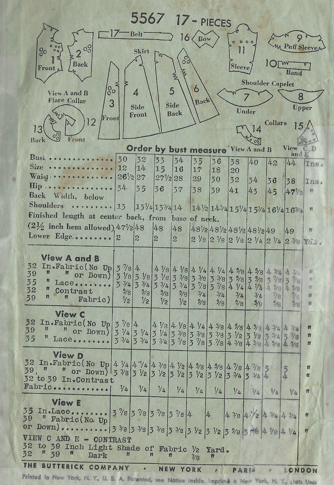 1930s-Vintage-Sewing-Pattern-B36-DRESS-1453-261954787460-2