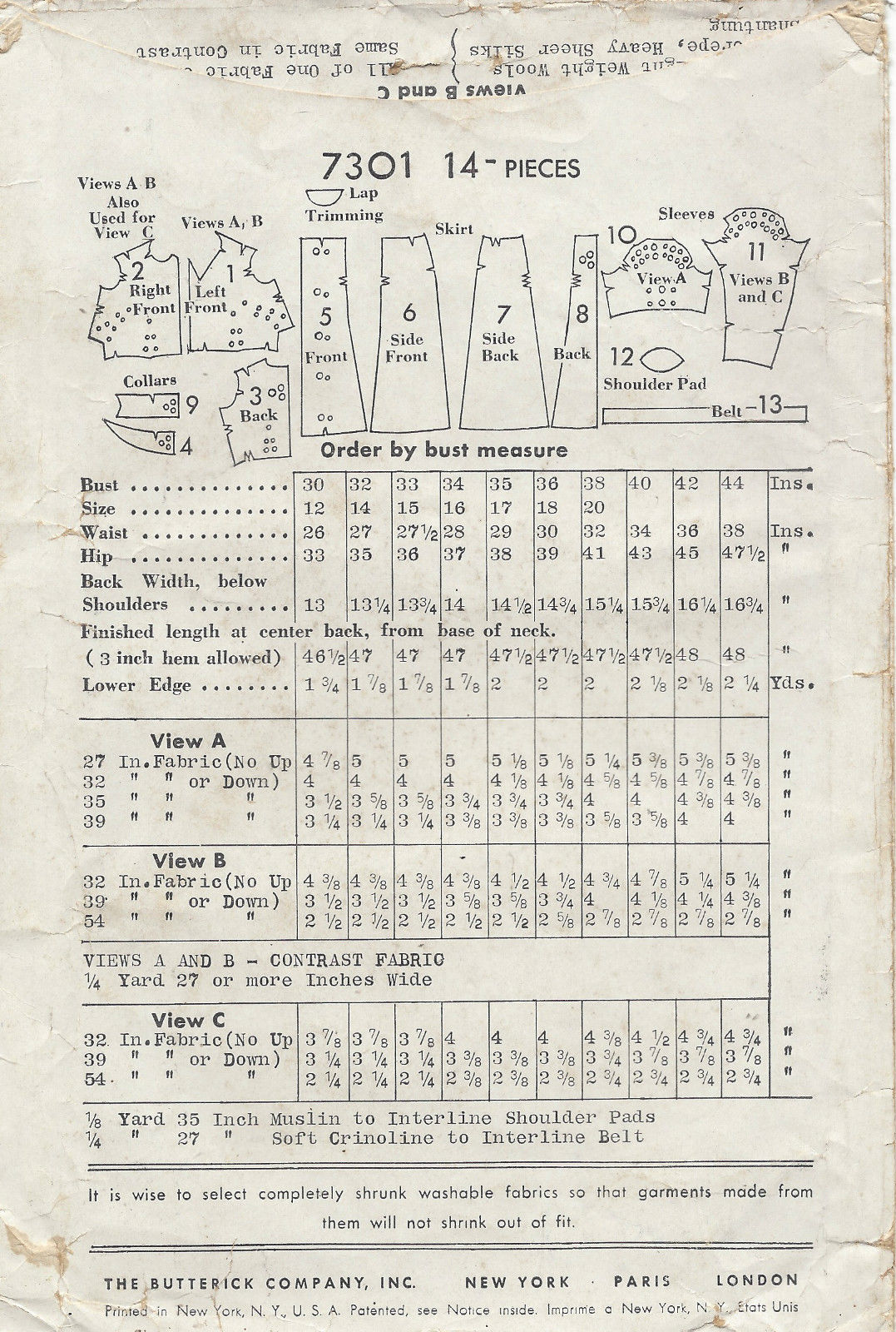 1930s-Vintage-Sewing-Pattern-B40-DRESS-1451-252016415944-3