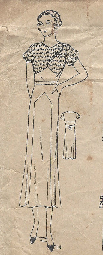 1930s-Vintage-Sewing-Pattern-DRESS-B36-200-252012330577
