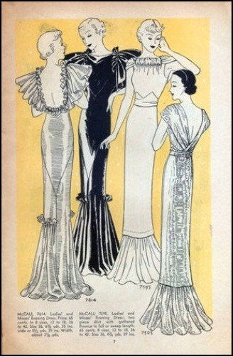 1939-Vintage-Sewing-Pattern-B32-EVENING-DRESS-R956-261203683893-4