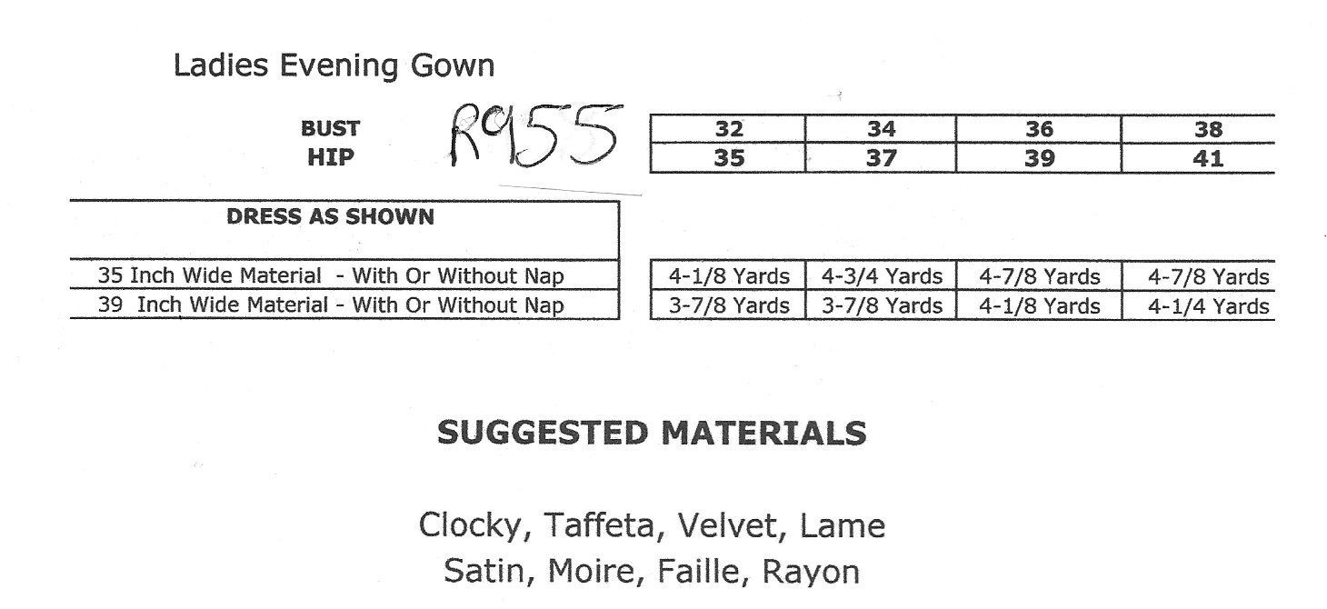 1939-Vintage-Sewing-Pattern-B36-EVENING-DRESS-R955-251263756714-3