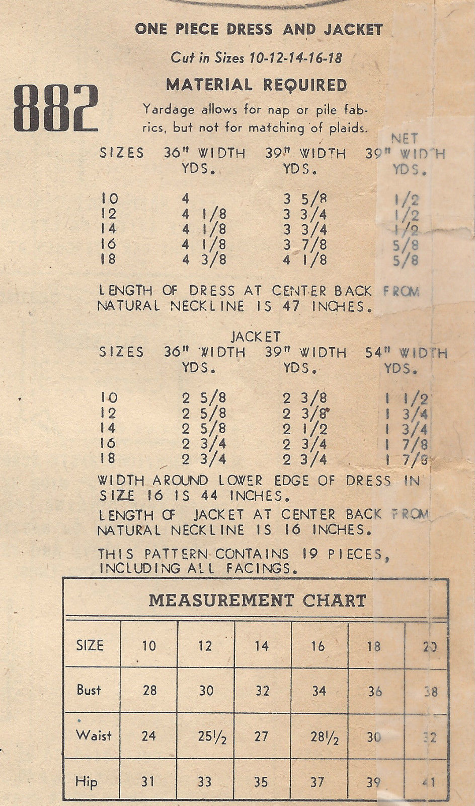 1950s-Vintage-Sewing-Pattern-B32-DRESS-JACKET-R777-By-Modes-Royale-261156850684-3