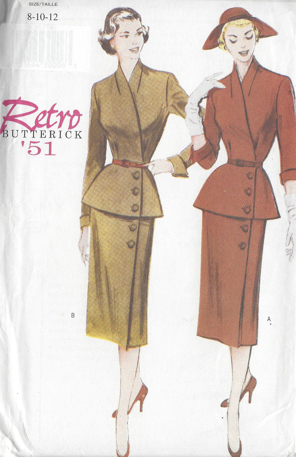 1951-Vintage-Sewing-Pattern-B31-12-32-12-34-SKIRT-TOP-BELT-R817-261157567214