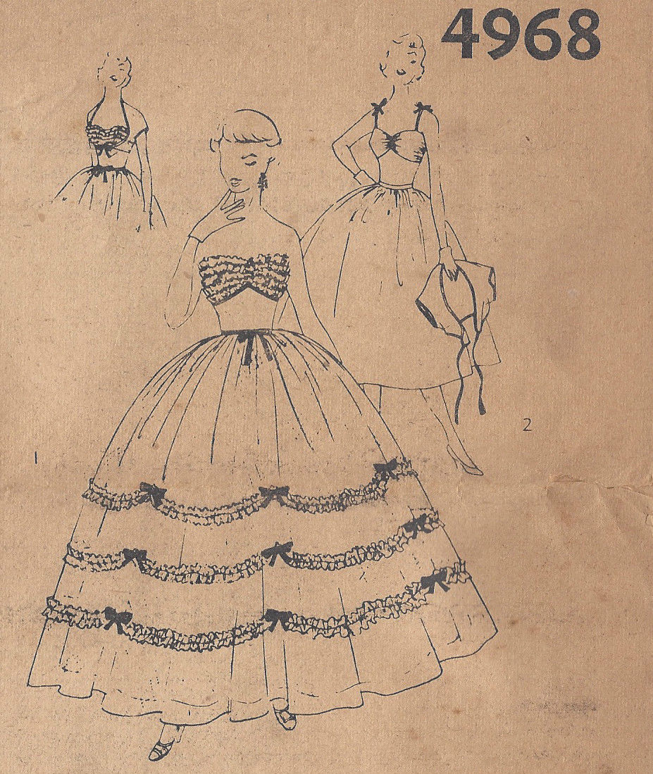 1954-Vintage-Sewing-Pattern-B30-EVENING-DAY-DRESS-JACKET-R700-251174218111-4