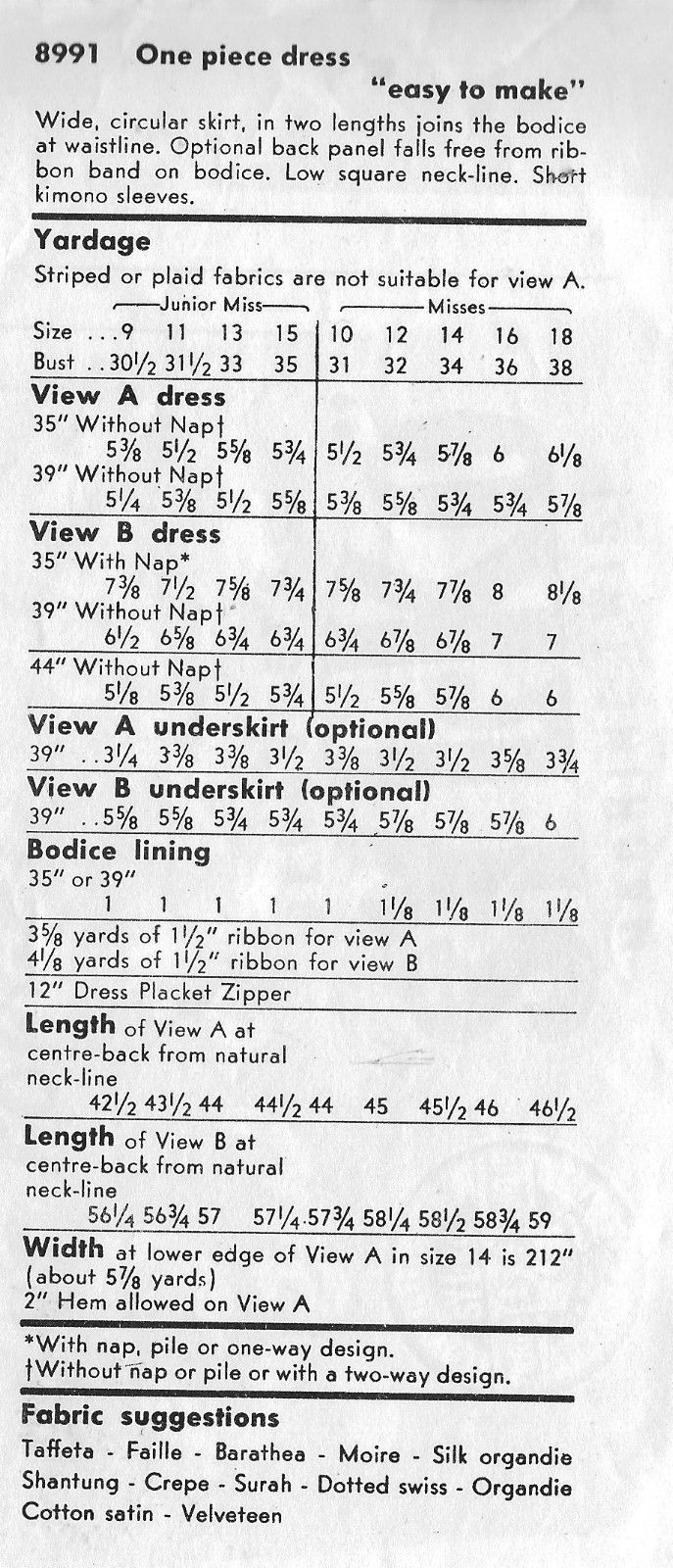 1956-Vintage-VOGUE-Sewing-Pattern-DRESS-B32-1433-261895043243-2