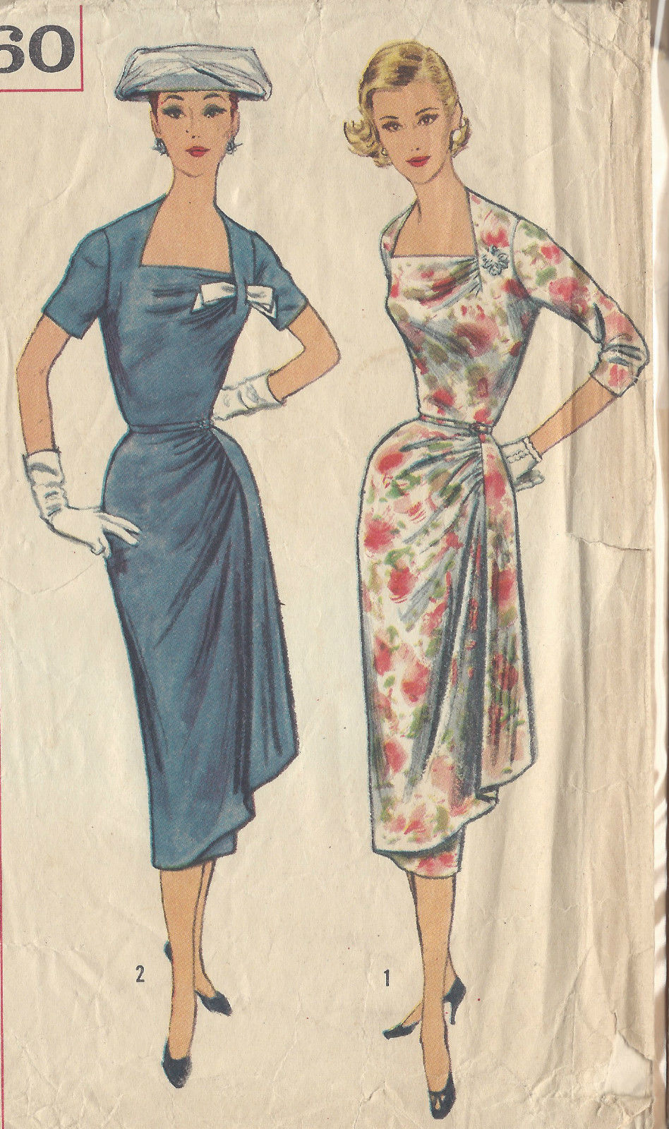 1957-Vintage-Sewing-Pattern-B36-DRESS-R911-251248172584