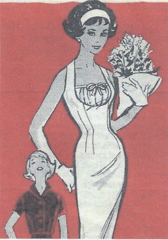 1958-Vintage-Sewing-Pattern-B33-WIGGLE-DRESS-JACKET-R919-261916259521