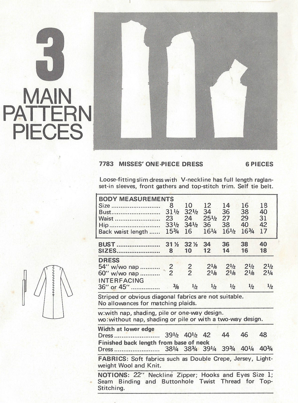 1960s-Vintage-VOGUE-Sewing-Pattern-DRESS-B32-12-1508-262045810381-2