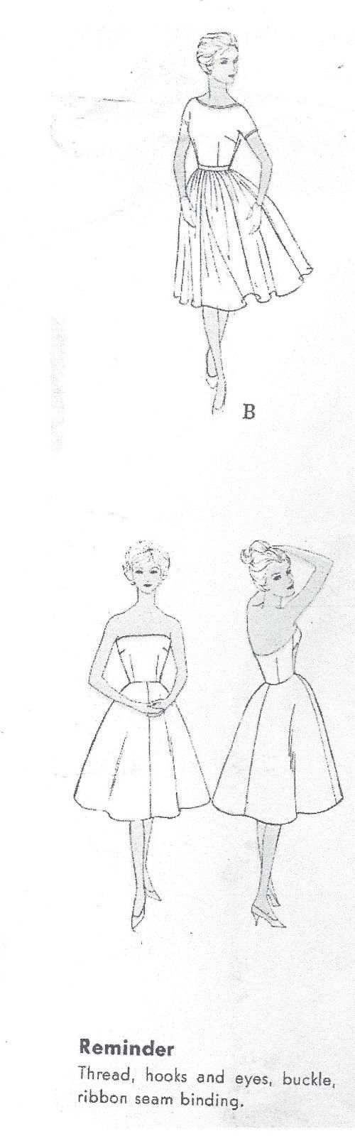 1960s-Vintage-VOGUE-Sewing-Pattern-DRESS-B34-R598-251146798669-4