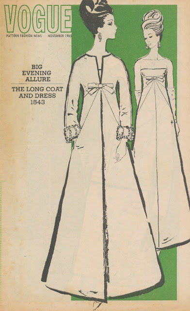 1965-Vintage-VOGUE-Sewing-Pattern-B34-COAT-EVENING-DRESS-1628R-By-PATOU-262408351611-3