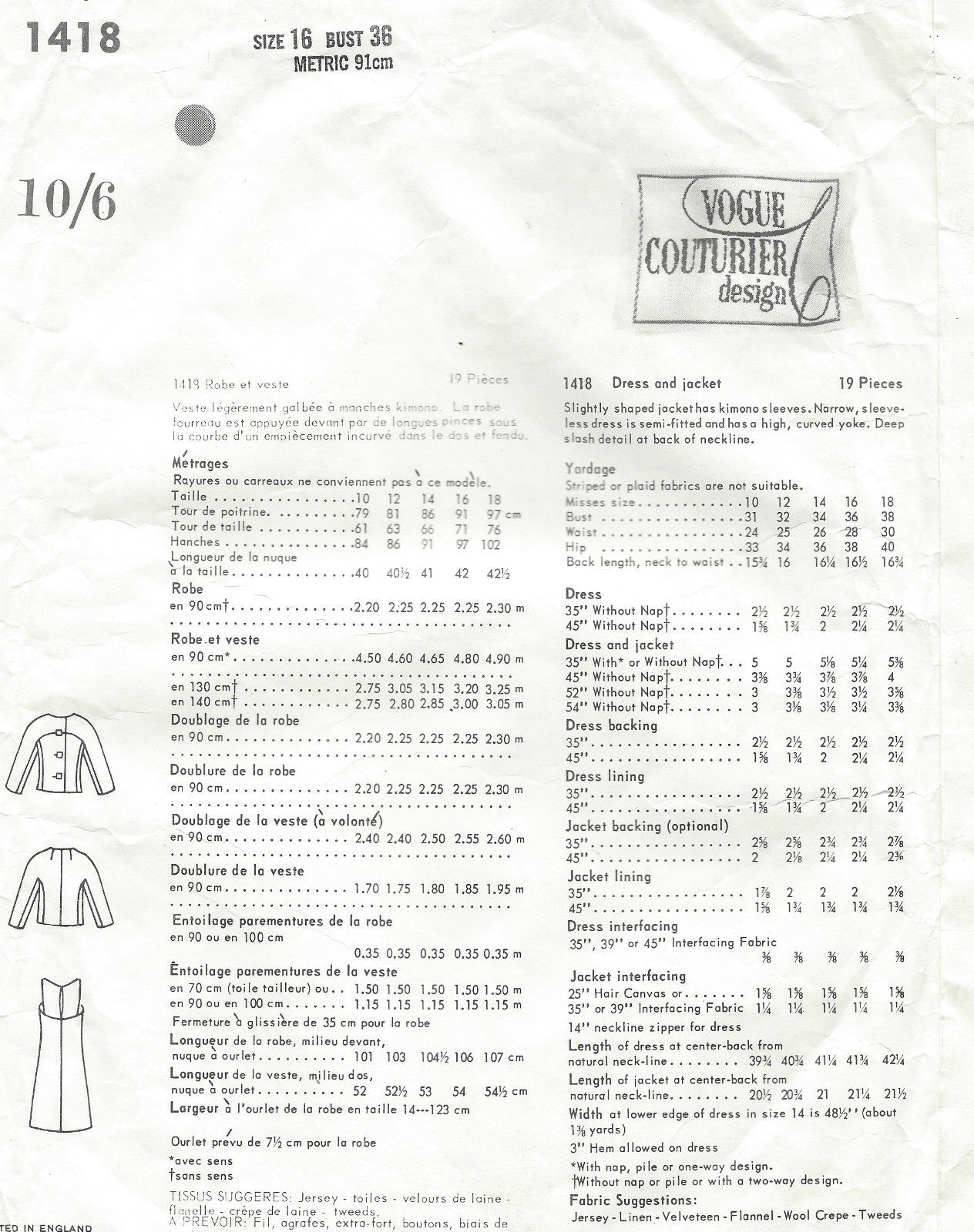 1965-Vintage-VOGUE-Sewing-Pattern-B36-JACKET-DRESS-1373R-By-PUCCI-of-ITALY-252133504222-2