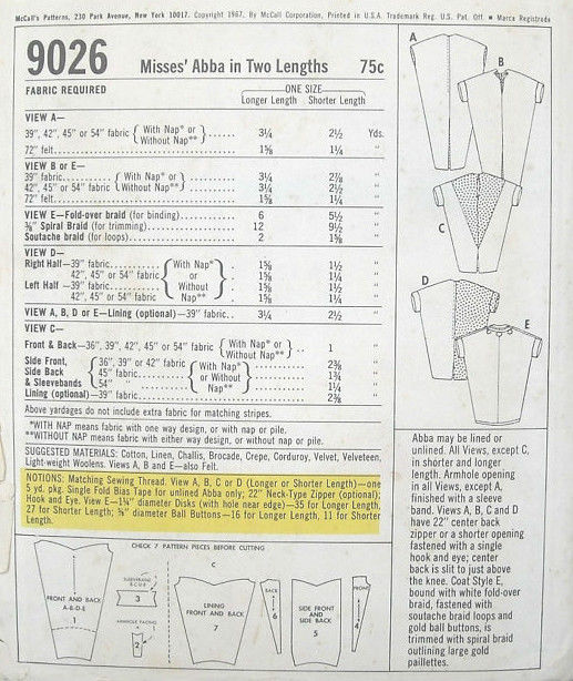 1967-Vintage-Sewing-Pattern-B30-to-38-CAFTAN-1328-261587858412-2