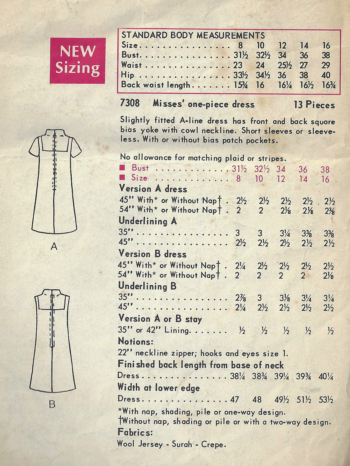 1968-Vintage-VOGUE-Sewing-Pattern-B36-DRESS-1622-252368731351-2