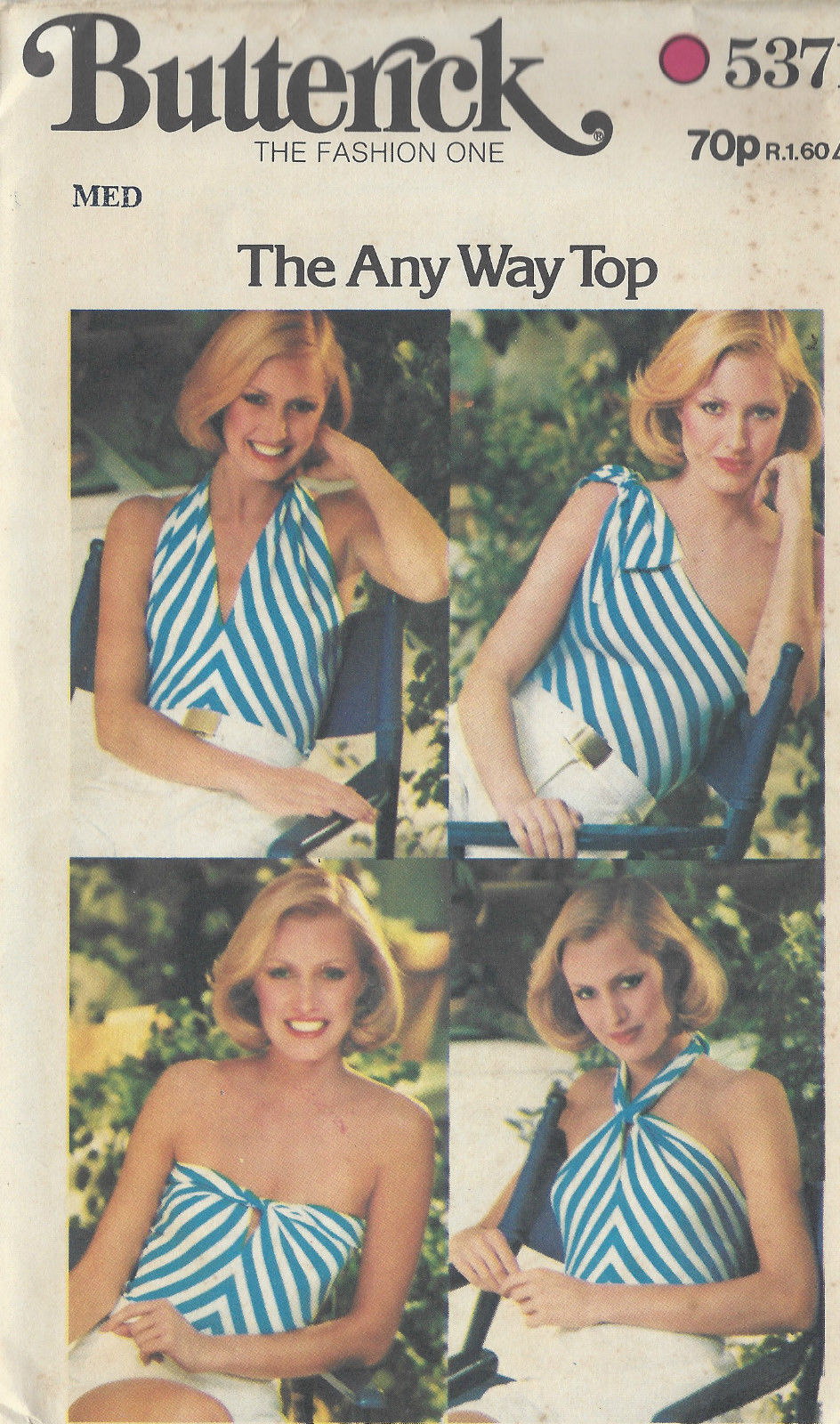1970s-Vintage-Sewing-Pattern-B34-to-36-STRETCH-TOP-1008-251283560463