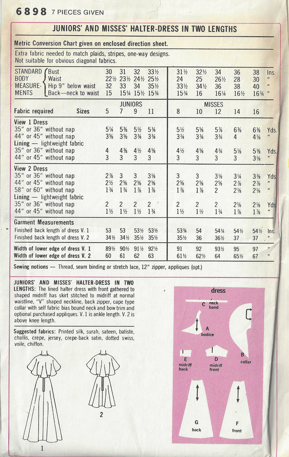 1975-Vintage-Sewing-Pattern-B34-HALTER-DRESS-1641-252383655365-2