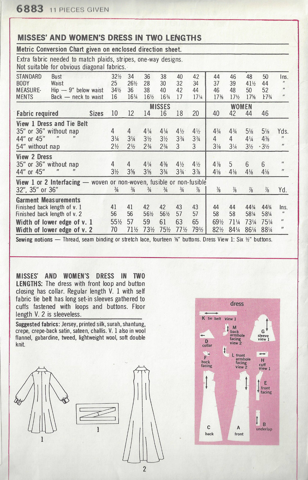 1975-Vintage-Sewing-Pattern-B36-38-DRESS-1642-262428503122-2